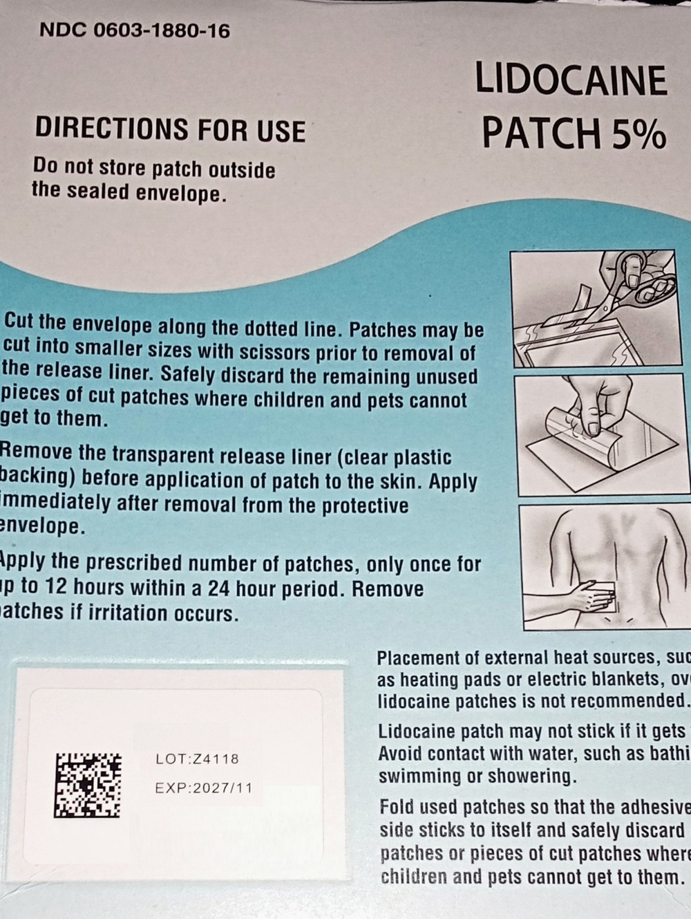 NEW Lidocaine Patches (30 In Blue & White Box) Pain Relief